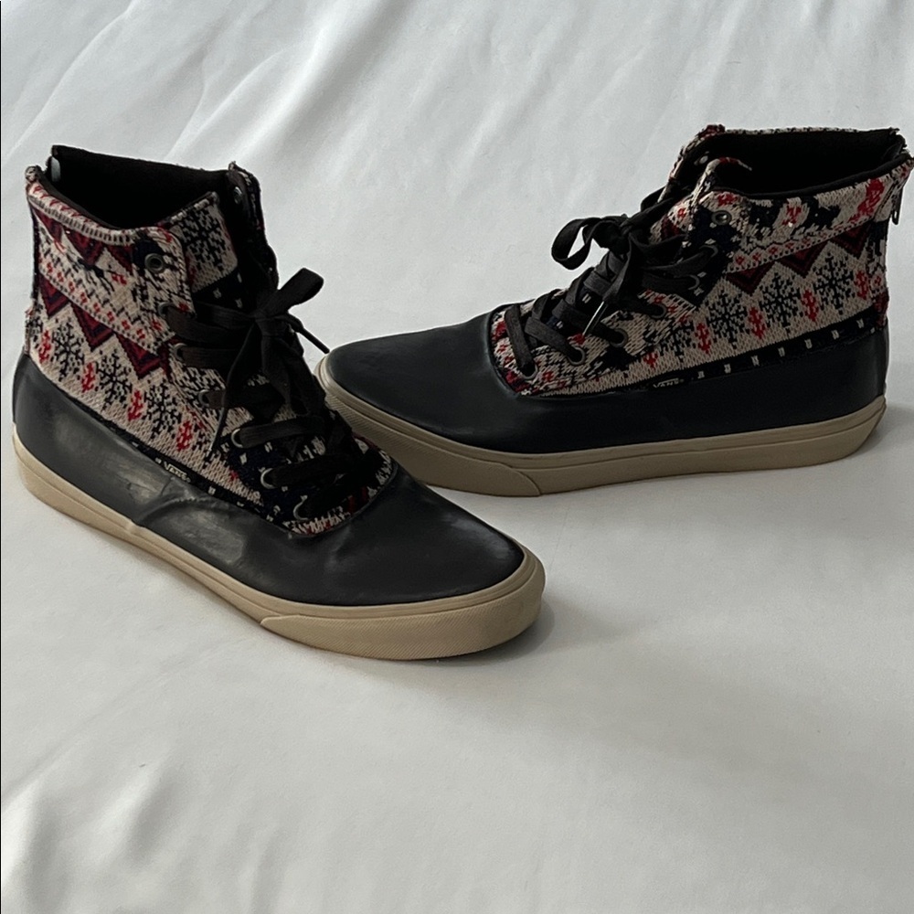 Vans RARE Hi-Top Winter Sweater Duck Rubber Sneakers
